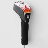 Rookhete vlammen golfheadcover (Schuin)