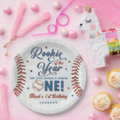  Rookie 1e Verjaardag Baseball Party Papieren Bordje (Feest)