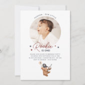 Rookie 1e Verjaardag Beer - Foto Kaart (Voorkant)