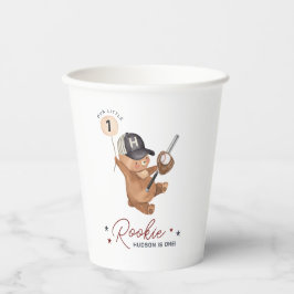 Rookie 1e Verjaardag Beer Papieren Bekers