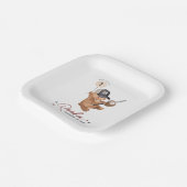 Rookie 1e Verjaardag Beer Papieren Bordje (Gebogen)