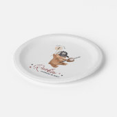 Rookie 1e Verjaardag Beer Papieren Bordje (Gekanteld)