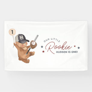 Rookie 1e Verjaardag Beer Spandoek