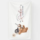 Rookie 1e Verjaardag Beer Spandoek (Verticaal)