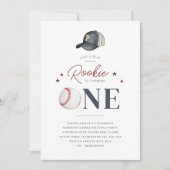 Rookie 1e verjaardag - één foto uitnodiging (Voorkant)