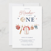 Rookie 1e verjaardag | Honkbal Verjaardag Kaart (Voorkant)