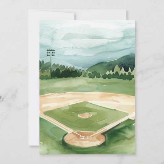 Rookie 1e verjaardag | Honkbal Verjaardag Kaart (Achterkant)