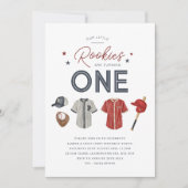 Rookie 1e Verjaardag Twins - Een uitnodiging (Voorkant)