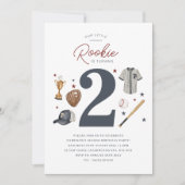 Rookie 2e verjaardag - 2 uitnodiging (Voorkant)