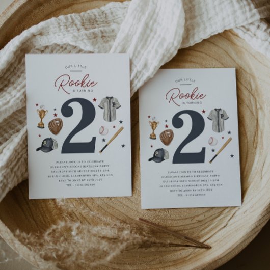 Rookie 2e verjaardag - 2 uitnodiging