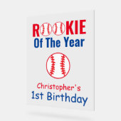 Rookie Baseball 1e verjaardag Acryl Bord (Hoek)