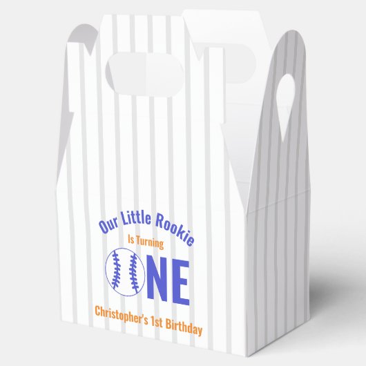 Rookie Baseball 1e verjaardag Bedankdoosjes (Geopend)
