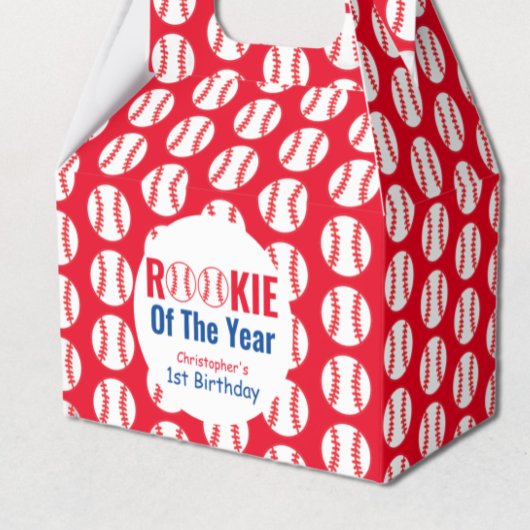 Rookie Baseball 1e verjaardag Bedankdoosjes