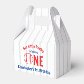 Rookie Baseball 1e verjaardag Bedankdoosjes (Voorkant Zijde)