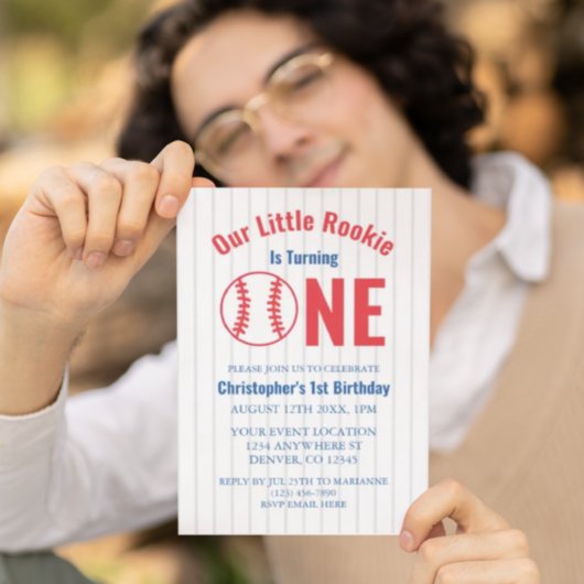 Rookie Baseball 1e verjaardag Kaart