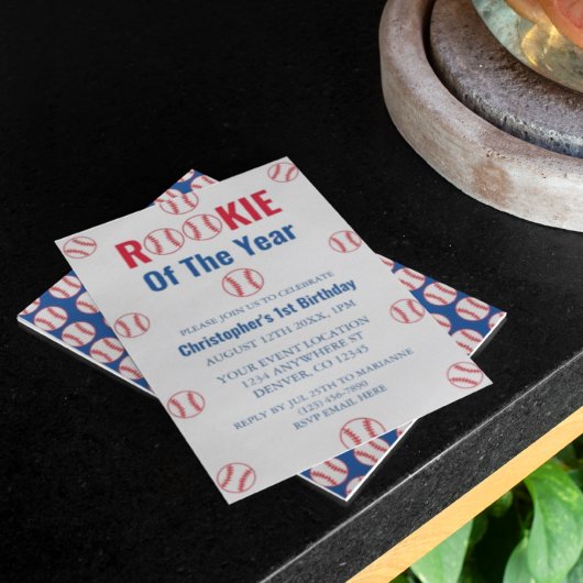 Rookie Baseball 1e verjaardag Kaart