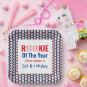 Rookie Baseball 1e verjaardag Papieren Bordje (Feest)
