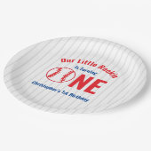 Rookie Baseball 1e verjaardag Papieren Bordje (Gekanteld)