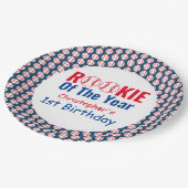 Rookie Baseball 1e verjaardag Papieren Bordje (Gekanteld)