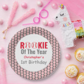 Rookie Baseball 1e verjaardag Papieren Bordje (Feest)