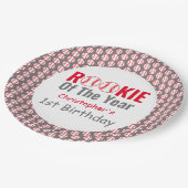 Rookie Baseball 1e verjaardag Papieren Bordje (Gekanteld)