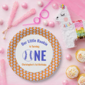 Rookie Baseball 1e verjaardag Papieren Bordje (Feest)