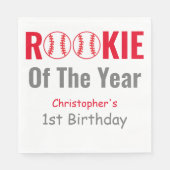 Rookie Baseball 1e verjaardag Servet (Voorkant)