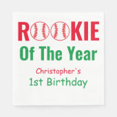 Rookie Baseball 1e verjaardag Servet (Voorkant)