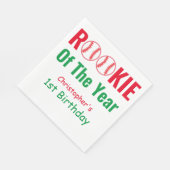 Rookie Baseball 1e verjaardag Servet (Hoek)