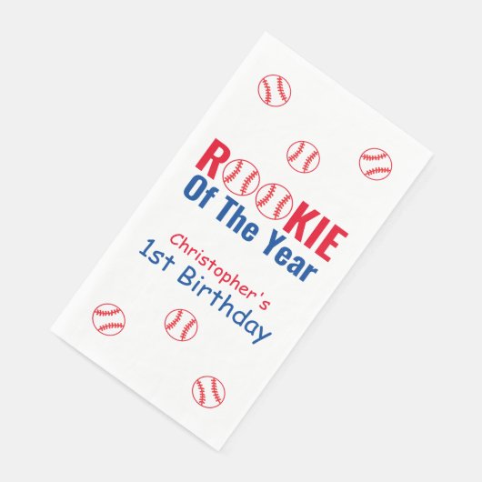 Rookie Baseball 1e verjaardag Servet (Hoek)