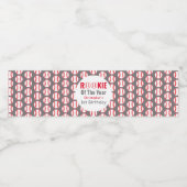 Rookie Baseball 1e verjaardag Waterfles Etiket (Enkel label)