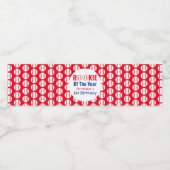 Rookie Baseball 1e verjaardag Waterfles Etiket (Enkel label)