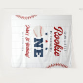 Rookie Baseball 1st Birthday Photo Backdrop Wandkleed (Voorkant (horizontaal))