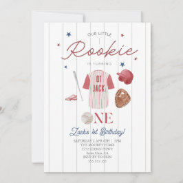 Rookie Baseball Custom naam Jongens 1e verjaardag Kaart