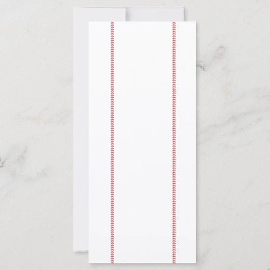 Rookie Baseball Ticket Red Blue Boy 1e verjaardag (Achterkant)