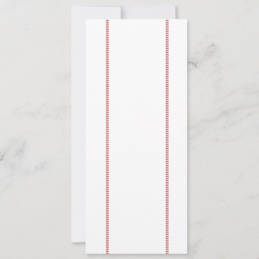 Rookie Baseball Ticket Red Blue Boy 1e verjaardag Kaart (Achterkant)