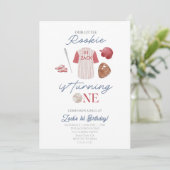 Rookie Baseball Uniform Boys 1e verjaardag Kaart (Staand voorkant)