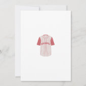 Rookie Baseball Uniform Boys 1e verjaardag Kaart (Achterkant)