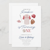 Rookie Baseball Uniform Boys 1e verjaardag Kaart (Voorkant / Achterkant)