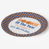 Rookie Basketball 1e verjaardag Papieren Bordje (Gekanteld)