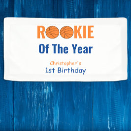 Rookie Basketball 1e verjaardag Spandoek