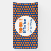 Rookie Basketball 1e verjaardag Spandoek (Verticaal)