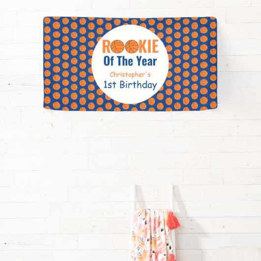 Rookie Basketball 1e verjaardag Spandoek (Insitu)