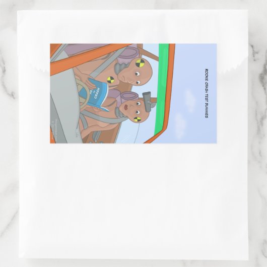 Rookie Crash Test Dummies Rechthoekige Sticker (Tas)