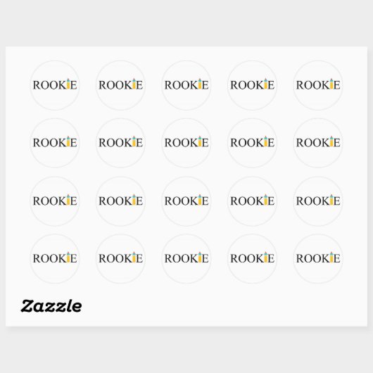 Rookie (Fles) Ronde Sticker (Vel)