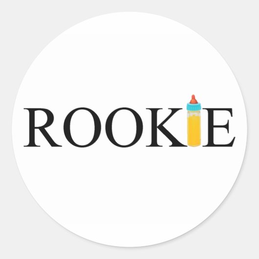 Rookie (Fles) Ronde Sticker (Voorkant)