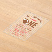 Rookie Football 1e verjaardag Acryl Uitnodigingen (Laagn)