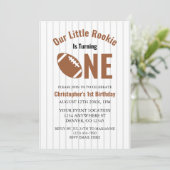 Rookie Football 1e verjaardag Kaart (Staand voorkant)