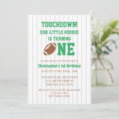 Rookie Football 1e verjaardag Kaart (Staand voorkant)