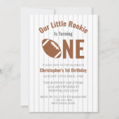 Rookie Football 1e verjaardag Kaart (Voorkant)